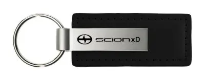 Toyota Scion Xd Rectangular Leather Key Chain (Black) 1