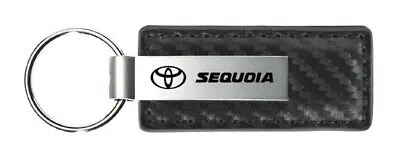 Toyota Sequoia Carbon Fiber Leather Key Chain (Gun Metal) 1