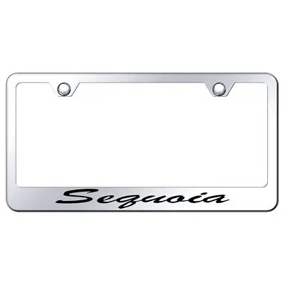Toyota Sequoia Laser Etched Script License Plate Frame (Chrome) 1