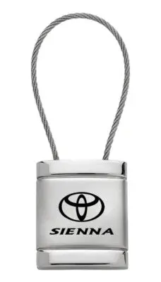 Toyota Sienna Satin Chrome Cable Key Fob (Silver) 1