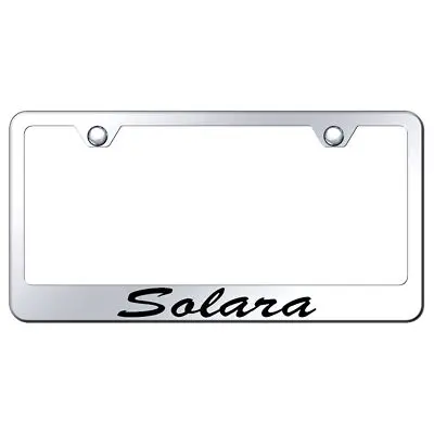 Toyota Solara Laser Etched Script License Plate Frame (Chrome) 1