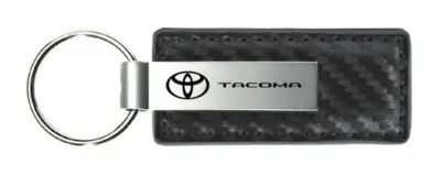 Toyota Tacoma Carbon Fiber Leather Key Chain (Gun Metal) 1