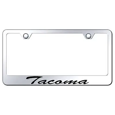 Toyota Tacoma Laser Etched Script License Plate Frame (Chrome) 1