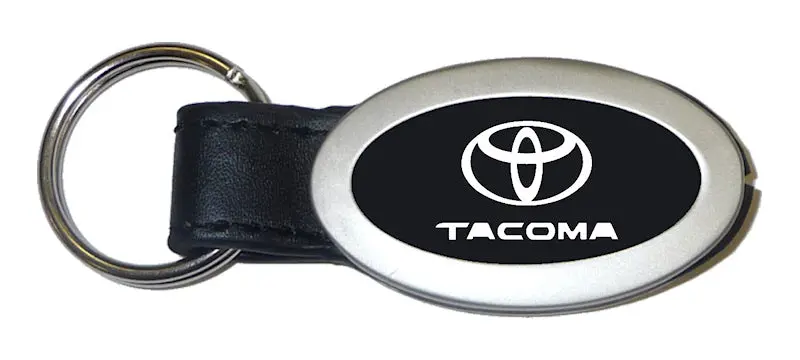 Toyota Tacoma Oval Leather Key Chain (Black) 1