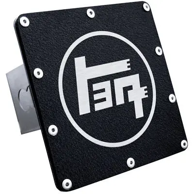 Toyota Teq Logo Trailer Hitch Plug (Rugged Black) 1