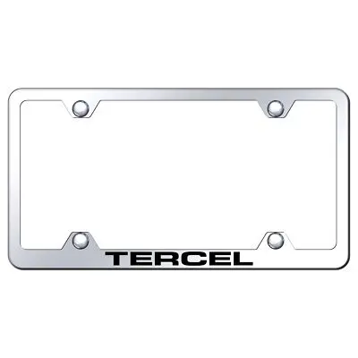 Toyota Tercel Laser Etched Logo Wide Body License Plate Frame (Chrome) 1