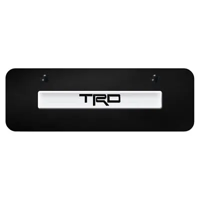 Toyota Trd Name Mini License Plate (Chrome On Black) 1