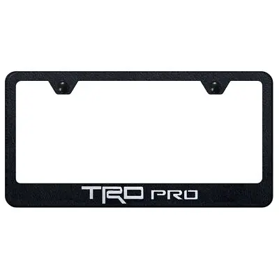 Toyota Trd Pro Laser Etched Logo License Plate Frame (Rugged Black) 1