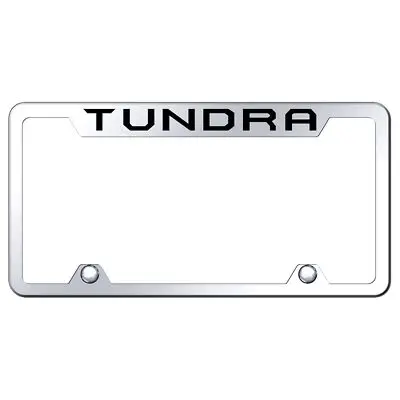 Toyota Tundra Laser Etched Logo Truck Cut-Out License Plate Frame (Chrome) 1