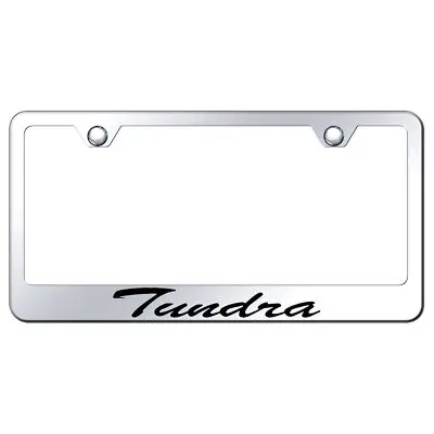 Toyota Tundra Laser Etched Script License Plate Frame (Chrome) 1