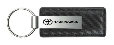 Toyota Venza Carbon Fiber Leather Key Chain (Gun Metal) 1