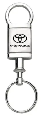 Toyota Venza Satin Chrome Valet Keychain (Silver) 1