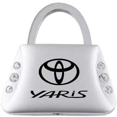 Toyota Yaris Jeweled Purse Key Fob (Silver) 1