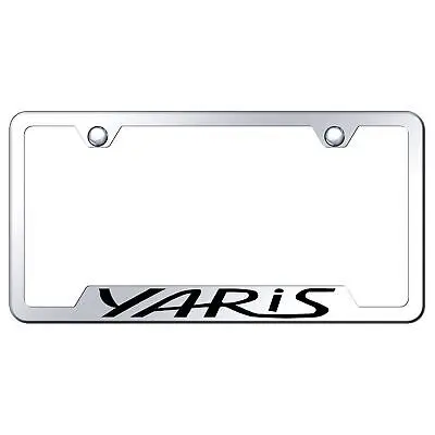 Toyota Yaris Logo Cut-Out License Plate Frame (Chrome) 1