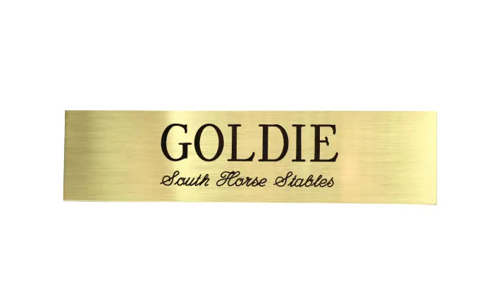 Traditional Brass Stall Plate 2