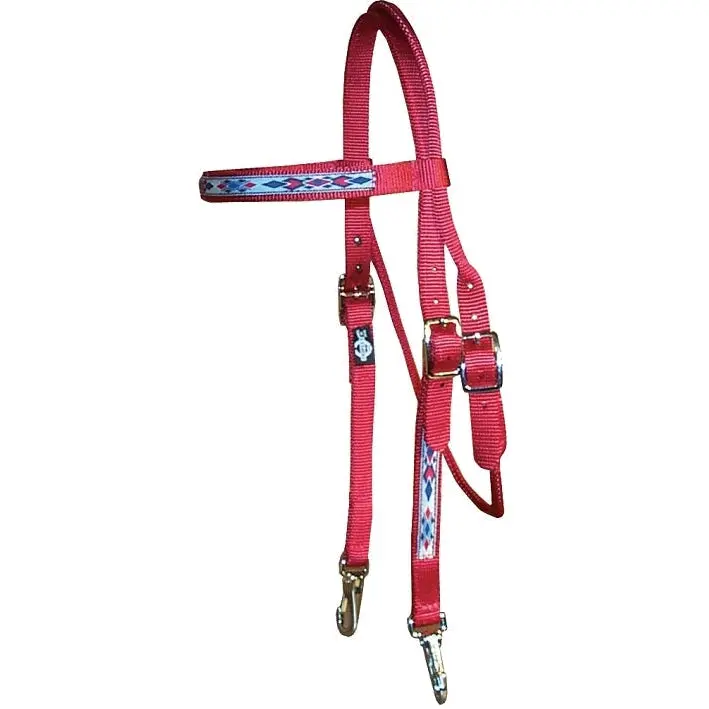 Triple E Browband Headstall With Southwest Overlay 1