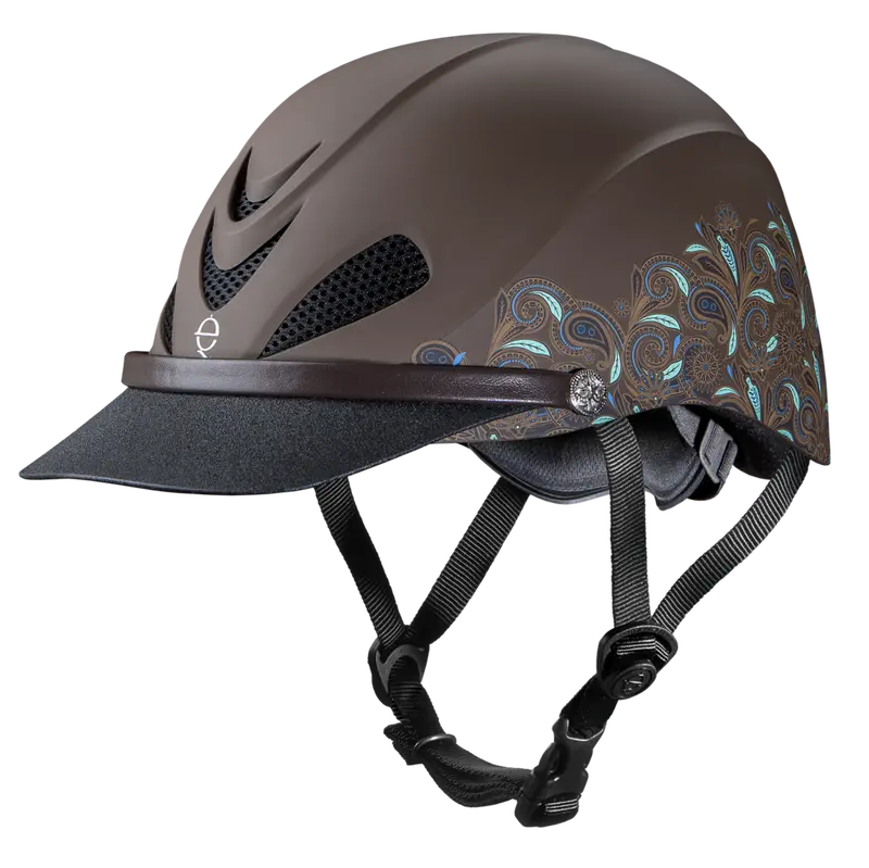 Troxel Dakota Lightweight Trail Helmet-Turquoise Paisley 1