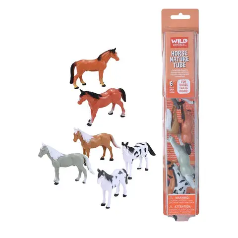 Tube Of Horse Figurines 1
