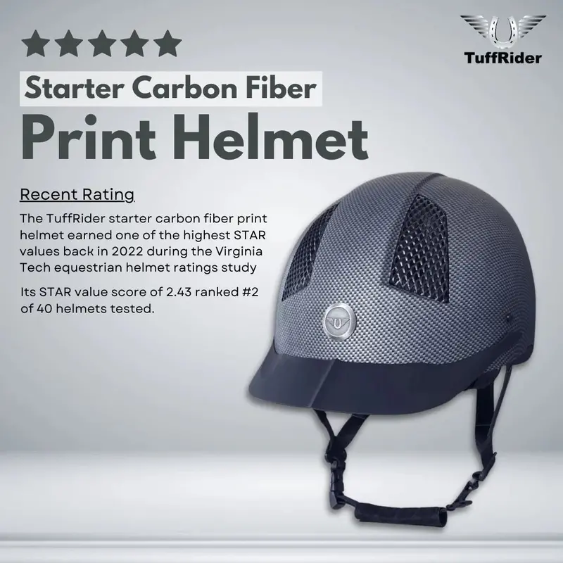 Tuffrider Starter Carbon Fiber Print Helmet 3