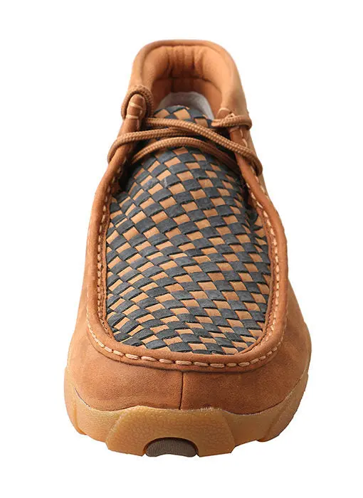 Twisted X Mens Chukka Driving Moccasins-Oiled Saddle/Blue 3