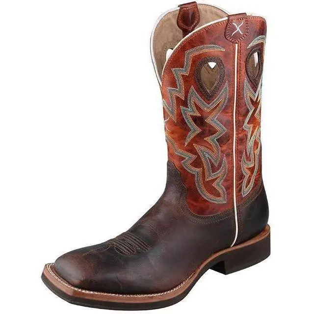 Twisted X Men’S Horseman Boot – Chocolate/Orange 1