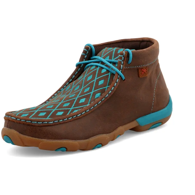 Twisted X Women's Brown And Turquoise Chukka Driving Moc 1