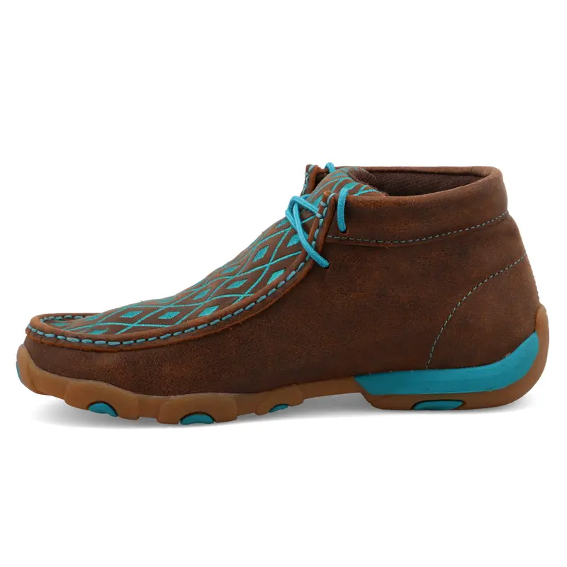 Twisted X Women's Brown And Turquoise Chukka Driving Moc 2