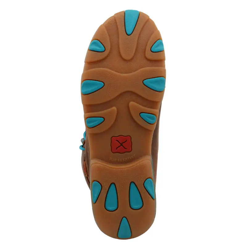 Twisted X Women's Brown And Turquoise Chukka Driving Moc 3