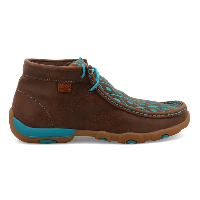 Twisted X Women's Brown And Turquoise Chukka Driving Moc 4