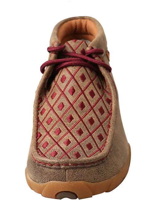 Twisted X Womens Chukka Driving Moccasins-Bomber/Mahogany 3