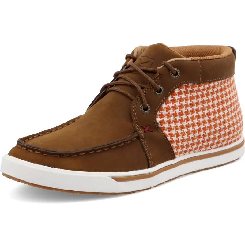 Twisted X Women's Kicks-Distressed Saddle And Orange 1
