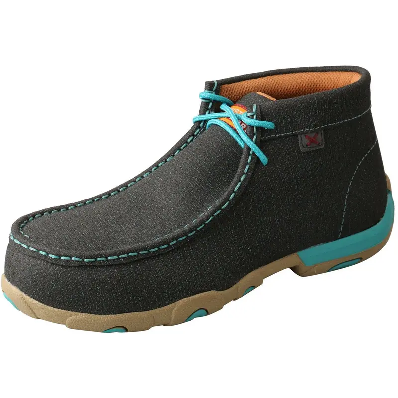 Twisted X Women's Work Chukka Driving Moc-Dark Teal/Turquoise 1