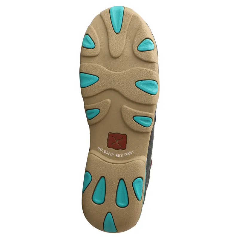 Twisted X Women's Work Chukka Driving Moc-Dark Teal/Turquoise 3