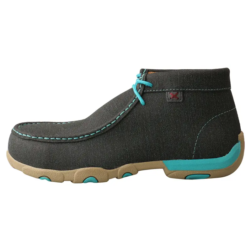 Twisted X Women's Work Chukka Driving Moc-Dark Teal/Turquoise 5