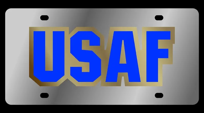 U.S. Airforce License Plate (Chrome) 1