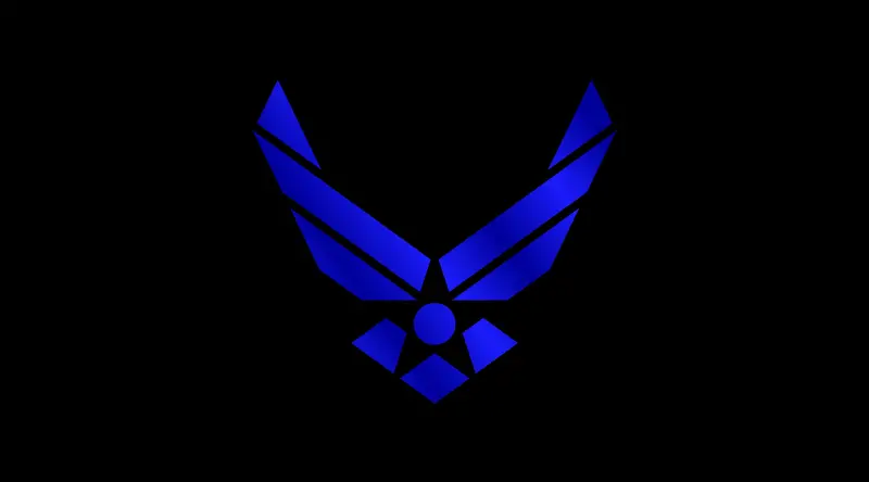 U.S. Airforce New Logo License Plate (Black) 1