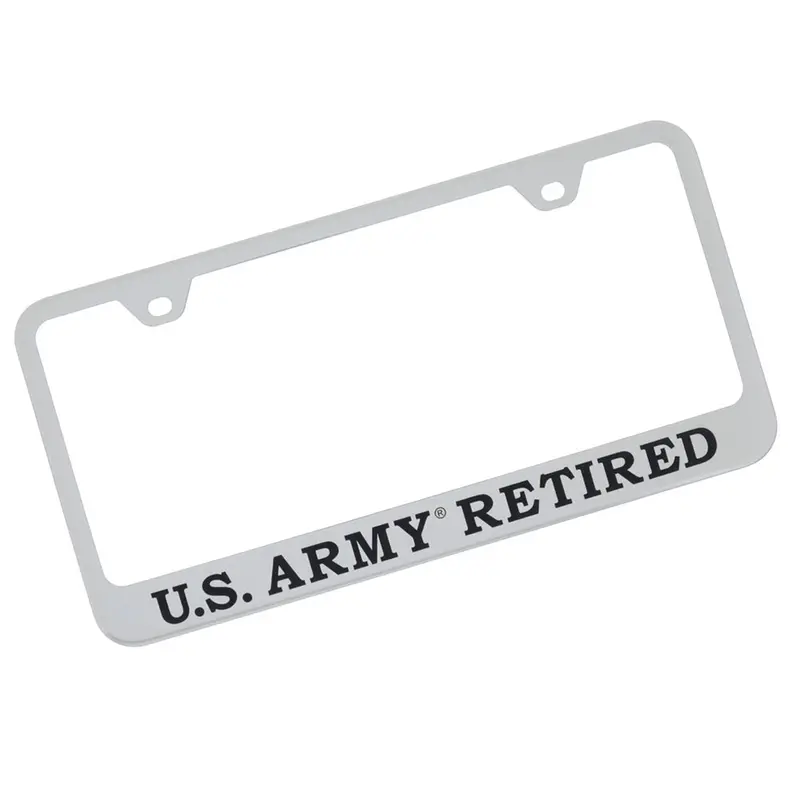 U.S. Army Retired License Plate Frame (Chrome) 1