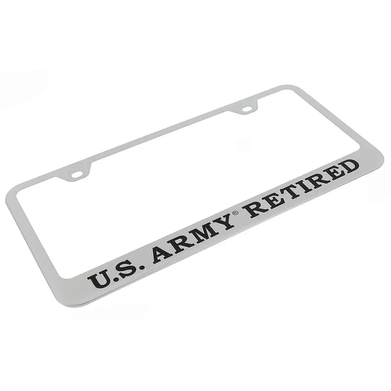U.S. Army Retired License Plate Frame (Chrome) 2
