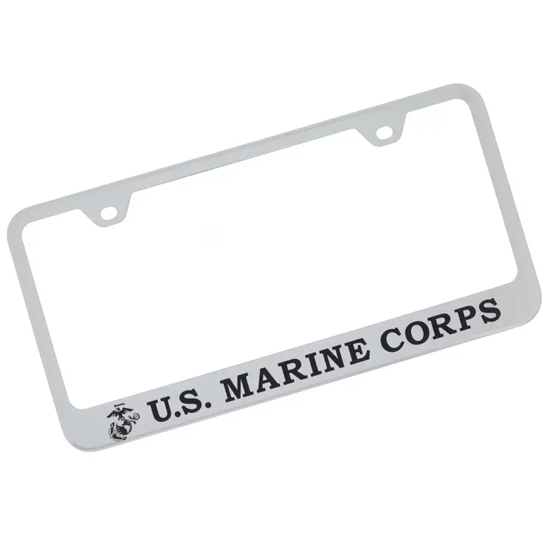 U.S.M.C Logo License Plate Frame (Chrome) 1