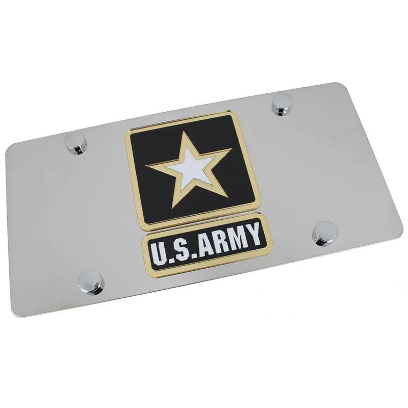 Us Army Logo License Plate (Chrome) 1