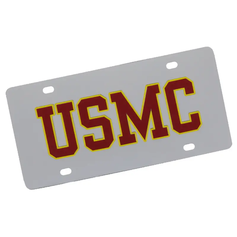 Usmc License Plate (Chrome) 1