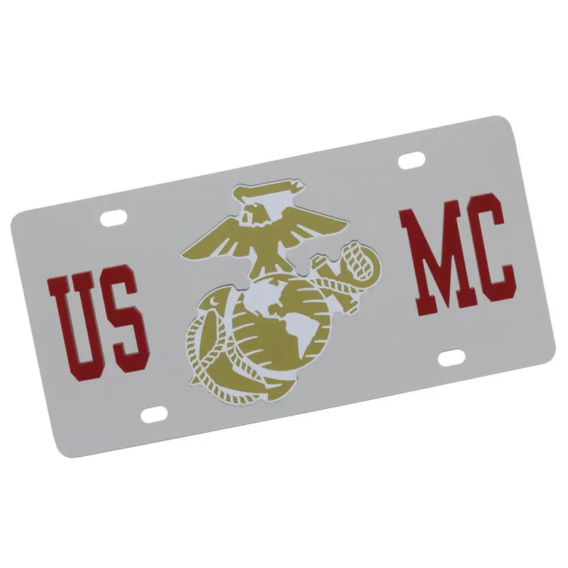 Usmc Logo License Plate (Chrome) 1