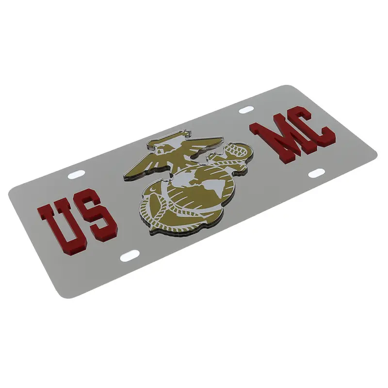 Usmc Logo License Plate (Chrome) 2