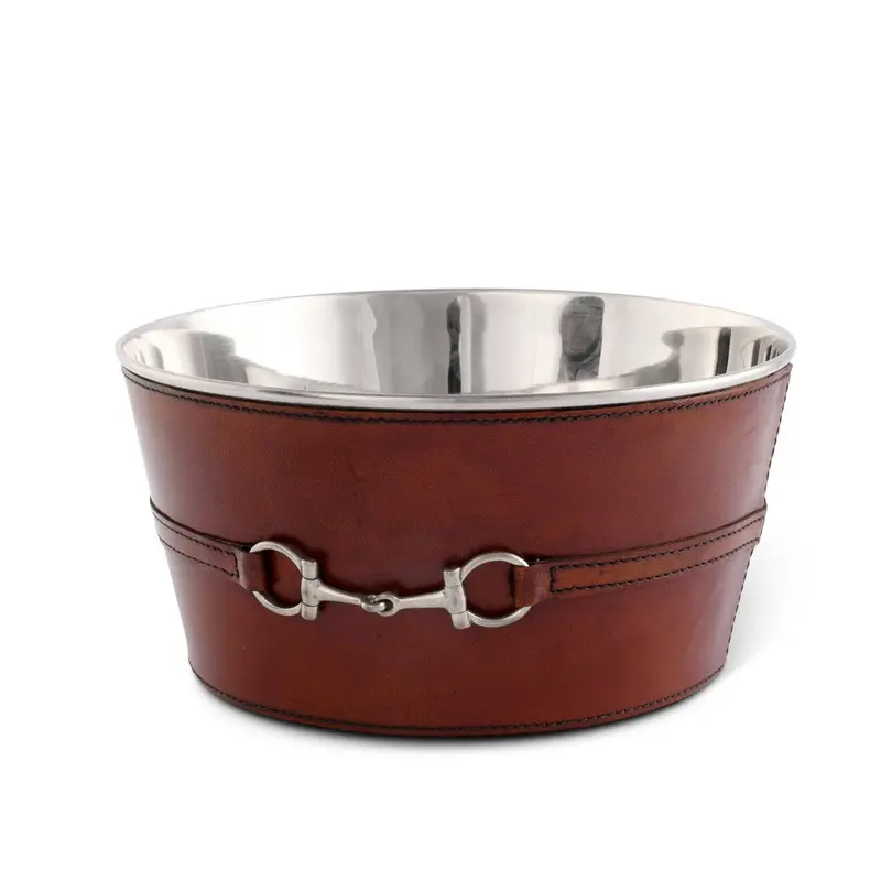 Vagabond House - Premium Genuine Leather Bit Ice Tub – Sophisticated Beverage Cooler 1
