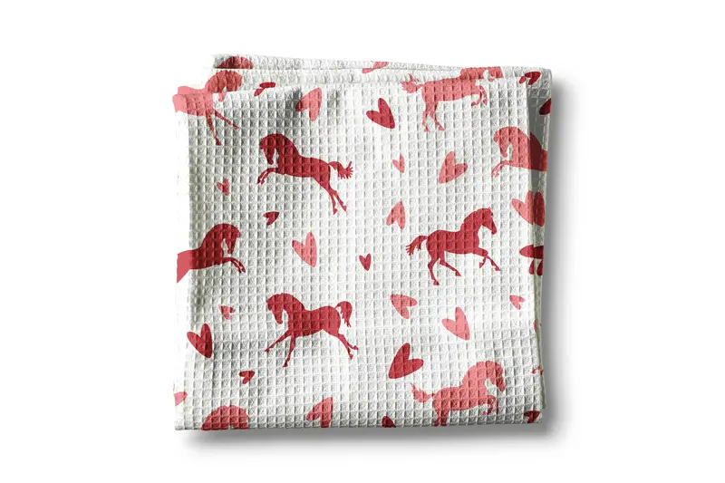 Valentine Heart Equestrian Tack Or Kitchen Towel 1