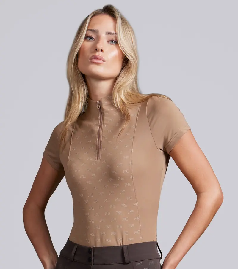 Valerius Womens Short Sleeve Top Latte 1