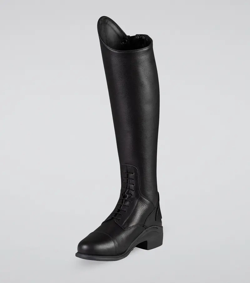 Vallardi Ladies Leather Field Tall Riding Boots Black 3