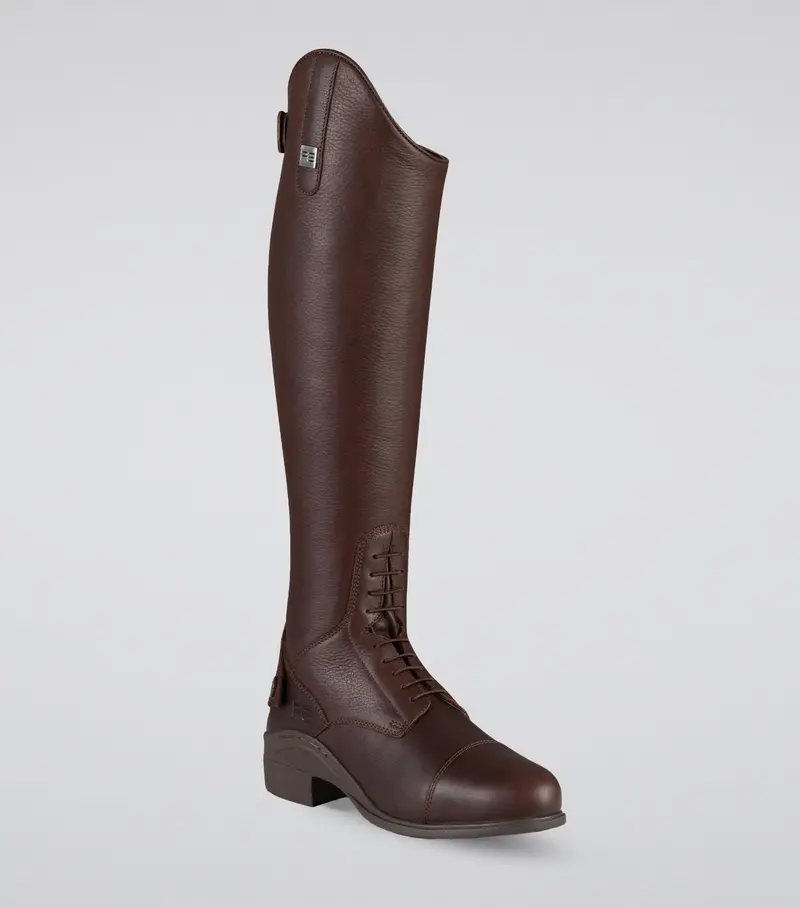 Vallardi Ladies Leather Field Tall Riding Boots Brown 1