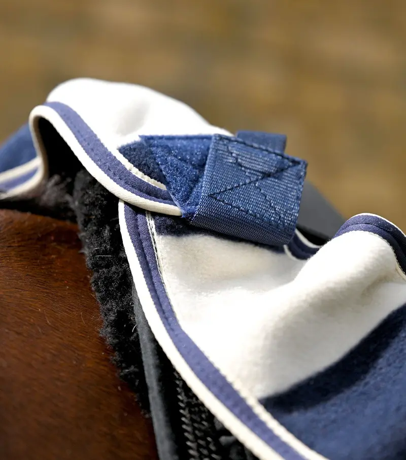 Vellus Horse Fleece Exercise Sheet Navy/White 2