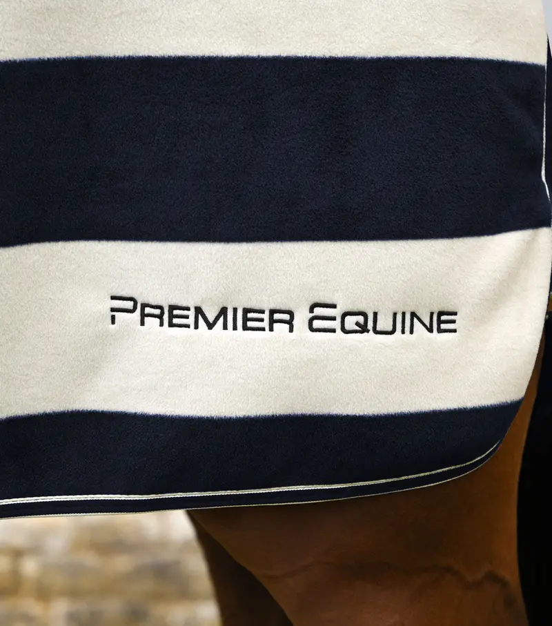 Vellus Horse Fleece Exercise Sheet Navy/White 3